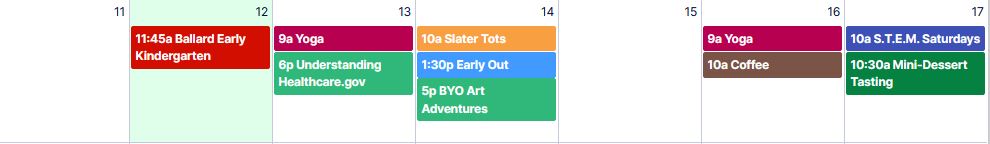 Library Calendar